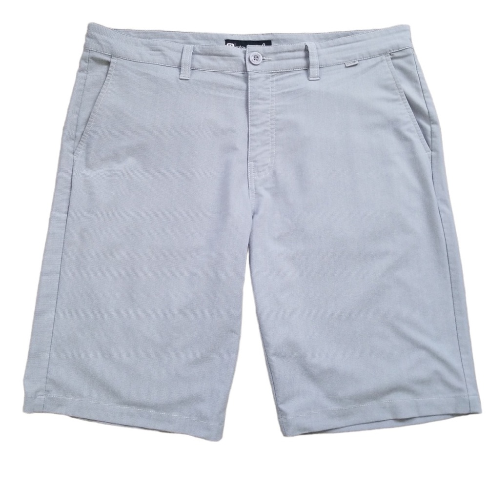Travis‎ Mathew Men's Grey Striped Stretch Athletic Casual Shorts Sz. 36